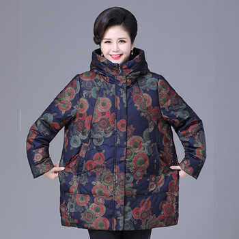 悠奈莎老太太棉袄加肥加大棉服胖太太大码女装冬装中老年220斤胖妈妈