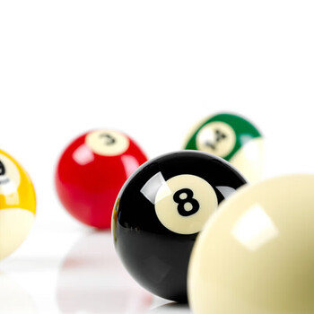 英辉（INVUI）台球子标准黑8水晶球花式16彩大号球台球用品桌球 TV57.2mm