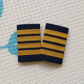 航空飞行员肩章黑色藏青色机长乘务员航空学院通用肩章演出肩牌 藏青