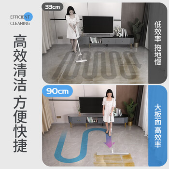 佳帮手商用超大号平板拖把90cm4布家用一拖净2025酒店家政保洁拖布墩布