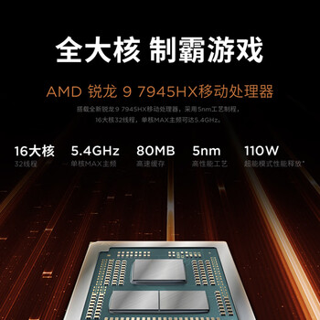 联想拯救者R9000P 电竞游戏笔记本电脑(R9-7945HX 16G 1T RTX4070 2.5K 240Hz)灰 国家/20%