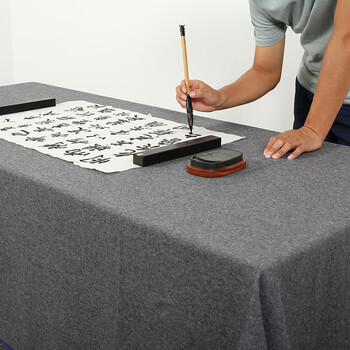 弘梅【全网低价】弘梅包边毛毡 书法国画毛毡垫 文房四宝毛笔书法用桌布毛毡布灰色 50*70cm