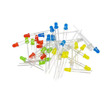 诺然  LED小灯泡发光二极管 5MM 红绿黄白蓝5种各50个共250个（1包）