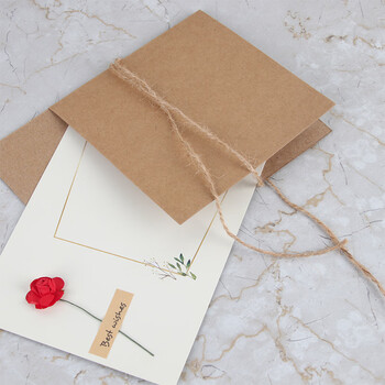 TaTanice贺卡祝福卡卡手写迷你花束礼品贺卡送礼生日礼物明信片创意卡片4张