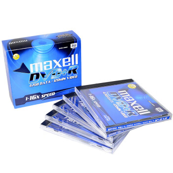 麦克赛尔（Maxell）DVD+R台产光盘16速4.7GB刻录光盘光碟空白光盘办公系列5片盒装