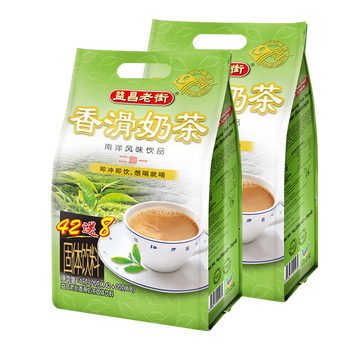 益昌老街 速溶香滑奶茶粉 南洋风味冲调饮品 马来西亚进口 50包1000g*2袋