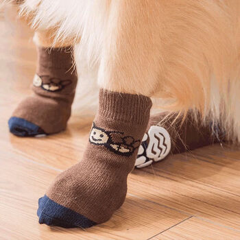 风宠金毛大狗狗防抓冬季袜边牧防滑鞋袜宠物拉布拉多袜子萨摩大型犬小