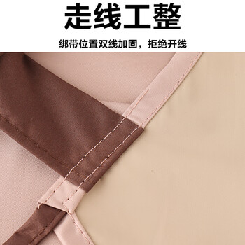 美丽新防水防油围裙厨房男女通用家务清洁餐厅厨房做饭工作围腰黑色