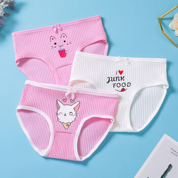 宝宝穿的内裤女童三角裤中大童小学生面包裤可爱小女孩短裤商场同款