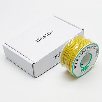 丢石头 24/30# 单芯OK线飞线PCB跳线电路板连接线 镀锡铜芯连接线 黄色 24AWG