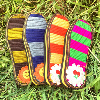 恒愎手工勾拖鞋鞋底毛线鞋垫花底钩毛线拖鞋橡胶防滑耐磨保暖底 毛线