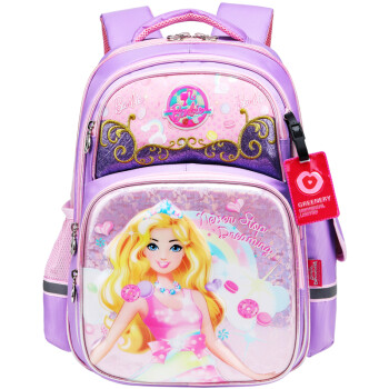 芭比（Barbie）书包女小学生书包 儿童书包卡通减负双肩背包休闲包 BB0417B粉色