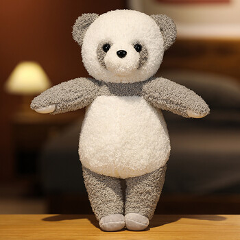 娃娃女孩可爱大号睡觉抱枕玩偶布偶情人节生日礼物浅灰站姿熊猫50厘米