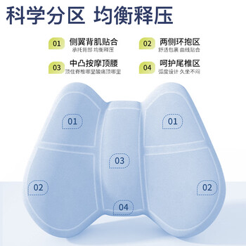 foojo腰靠 护腰靠垫腰托办公室汽车用久坐神器腰部支撑腰枕 天空蓝 foojo腰靠 护腰靠垫腰托办公室汽车用久坐神器腰部支撑腰枕 天空蓝