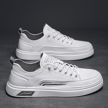 aj男鞋白色板鞋休闲百搭运动学生鞋男小白鞋村哥公牛 白色 39