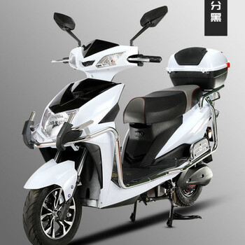 2022年新款电动车电瓶车60v72v男女电动摩托车踏板自行车长跑王皎月白