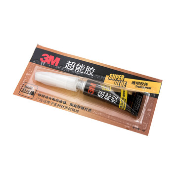 3M 胶水 透明快干胶 玻璃陶瓷木材金属塑料橡胶粘合速干胶水 AD118 4支装