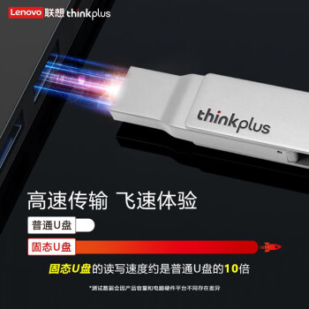 联想ThinkPlus 1TB USB3.2高速传输优盘 金属大容量U盘 TU260 Pro 双接口 新老款随机发货