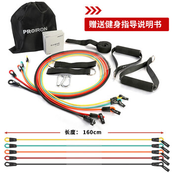 PROIRON普力艾拉力绳弹力绳阻力带拉力带弹力绳弹力带全能级12件套