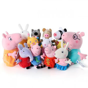 琪乔治一家四口玩具可爱女孩玩偶套装恐龙娃娃佩奇一家和朋友们12只装