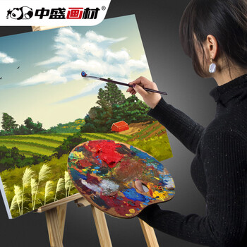 中盛画材素描画架子黄松木170CM成人实木画板架广告展示美术用品画具画材美术写生