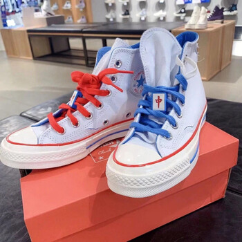 all star/匡威1970s鸳鸯中国风红中麻将步步帆布鞋a04283c 红蓝a04283