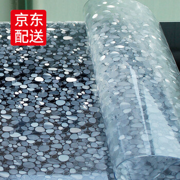 
                                                                                钟爱一生 酒店桌垫饭店桌布软玻璃透明加厚塑料书桌垫学生水晶板防水防油茶几台布定制可定做 鹅卵石2.0mm厚 100*100cm                