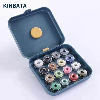 KINBATA 家用针线盒套装彩色缝衣线迷你收纳整理盒6件套 白色