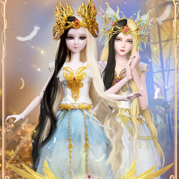 叶罗丽新款娃娃梦乐月情公主夜萝莉60厘米契约白光莹孔雀女孩玩具 [素