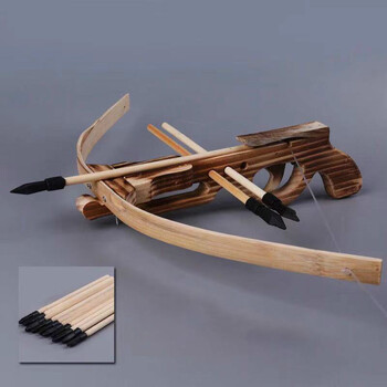 微凡嘉(weifanjia)驽弓箭用十字驽 迷你实木弩男孩户外礼物户外射击