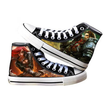 游戏周边英雄联盟lol瑞文亚索帆布鞋礼物ez提莫学生情侣休闲潮鞋1335