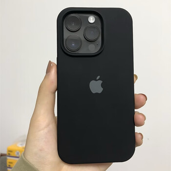 (适配)梅子色感11promax苹果13/14plus手机壳液态硅胶12 黑色 液态