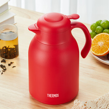 膳魔师（THERMOS）保温壶1480ml真空玻璃内胆暖水壶家用大容量热水瓶TEHA-1500G-RD