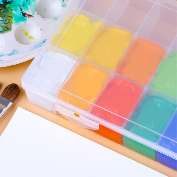 中盛画材(transon)颜料盒36格调色盒水粉颜料丙烯油画调色盘果冻颜料调色板美术写生