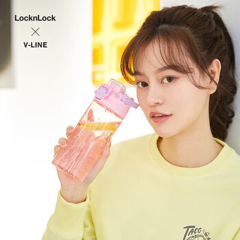 乐扣乐扣(LOCK&LOCK)人鱼线塑料运动水杯夏天便携水壶带刻度提手男女水杯子520ML粉色 乐扣乐扣(LOCK&LOCK)人鱼线塑料运动水杯夏天便携水壶带刻度提手男女水杯子520ML粉色