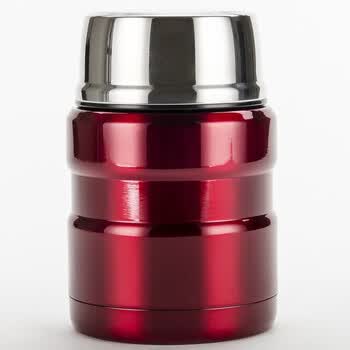 膳魔师（THERMOS）焖烧杯470ml 保温饭盒保温杯 带勺子真空焖烧罐 SK-3000 酒红