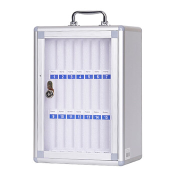 金隆兴手机保管箱车间存放柜学校企业办公会议手机存放箱手机收纳盒铝合金手机带锁储物柜 F1248