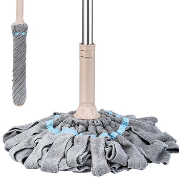 雅高棉线拖把45-55CM拖头共1布必卡锁自拧水旋转拖把免手洗墩布拖布
