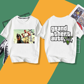 衫游戏侠盗车手5周边侠盗圣安地列斯rockstar games短袖衣服体恤半袖
