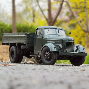 24 一汽解放ca141版卡车高栏解放ca10汽车模型 ca10a墨绿色 1比18