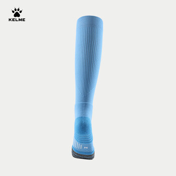 卡尔美（KELME）长筒足球袜防滑纱厚底高筒专业足球比赛训练精英运动袜 天蓝 XS