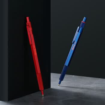 红环（rotring）按压式圆珠笔0.7mm  德国高颜值金属笔身专业绘图-600系列红色单支装