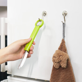 北极熊（Polar bear）磁吸挂钩免打孔磁性挂钩防盗门冰箱吸铁石门后悬挂挂钩可360°旋转 直径36mm 3个 MH-732