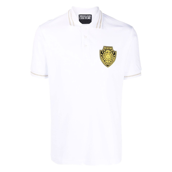 versace范思哲男装t恤经典款男士休闲翻领短袖polo衫白色72gagt11cj01