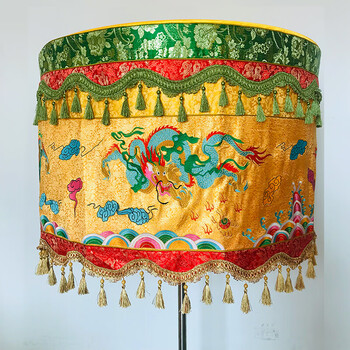 宝盖伞 1米直径佛光普照宝盖伞华盖佛教用品绣品黄罗伞 桌围长幡经幢