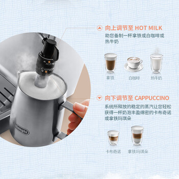 德龙(Delonghi)咖啡机 趣享系列半自动咖啡机 意式浓缩家用泵压式 可调节奶泡 ECP35.31.W 白色 德龙(Delonghi)咖啡机 趣享系列半自动咖啡机 意式浓缩家用泵压式 可调节奶泡 ECP35.31.W 白色