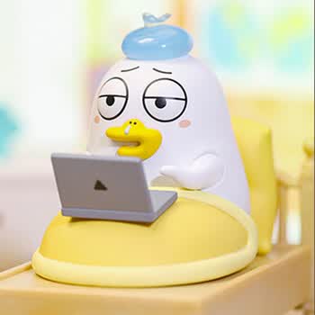 pop·mart泡泡·玛特小刘鸭表情包盲盒公仔确认款干杯生日礼物公仔