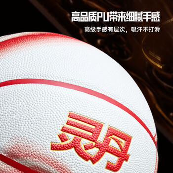 安踏（ANTA）篮球灵丹·小灵龙成人吸湿耐磨PU球标准室内外比赛训练7号蓝球
