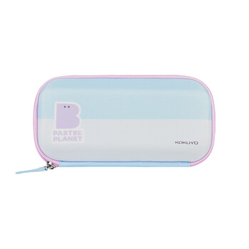 国誉（KOKUYO）(KOKUYO)淡彩星球·桌面摊开式笔盒学生收纳铅笔盒 蓝色 1个 WSG-PCJ202B