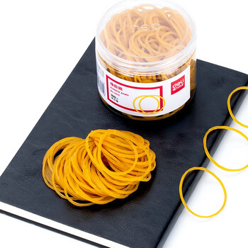 得力3215 高韧性高强度橡皮筋橡胶圈(100g/筒) 反复拉伸不易断 办公用品 24筒装